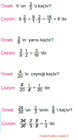 Rasyonel Sayılarla Çarpma Bölme Konu anlatımı
