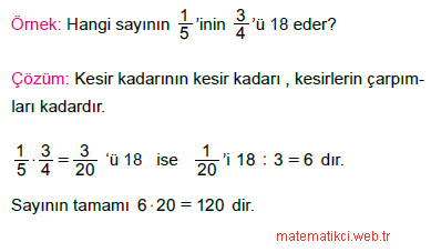 Rasyonel Sayılarla Problemler