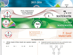 7.Sınıf Matematik MEB Kazanım Testleri