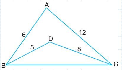 iç içe geçmiş üçgenlerde kenar uzunluğunun alacağı değerleri bulma