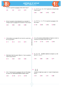 8.Sınıf Matematik EBOB-EKOK Testi indir