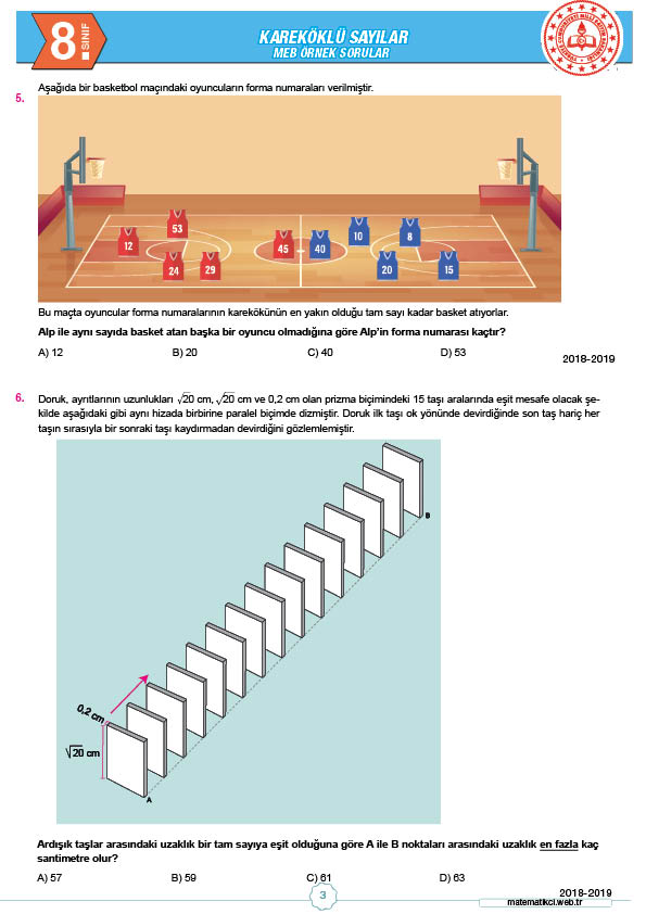 Lgs Ornek Sorular Karekoklu Sayilar 2019 2020 Dahil Hepsi Bir Arada Matematikci Web Tr