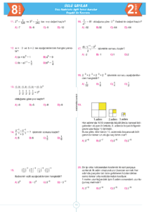 8.Sınıf Negatif Üs Testi İndir 2.sayfa önizleme
