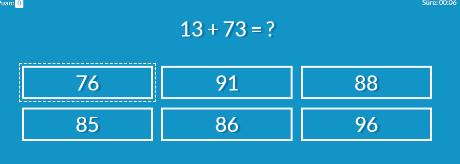 5.Sınıf Toplama İşlemi Oyunu